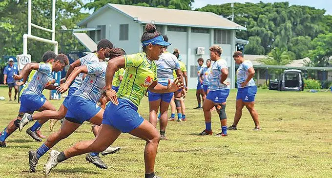 Rooster Chicken Fijian Drua during training at the International School Nadi ground on March 22, 2024. Photo: Fijian Drua
