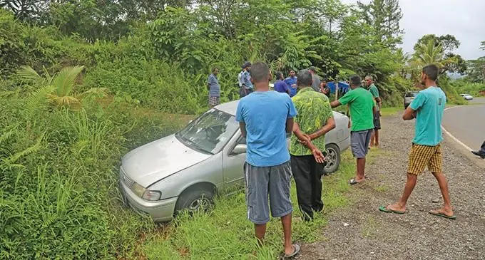 Car accident along Colo-i-Suva on October 27, 2019. Photo: Shalveen Chand