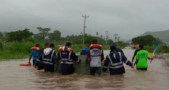 NFA and Police officers rescued a pregnant woman in Rakiraki. 