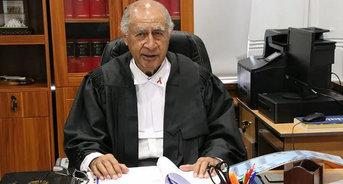 New Speaker Of Paliiament Hon. Ratu Epeli Nailatikau inside his office after being elected during yesterday's Parliament sitting.