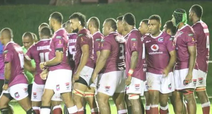 Lautoka rugby players after their win over Yasawa at Prince Charles Park, Nadi, on May 6, 2022. Photo: FRU Media.