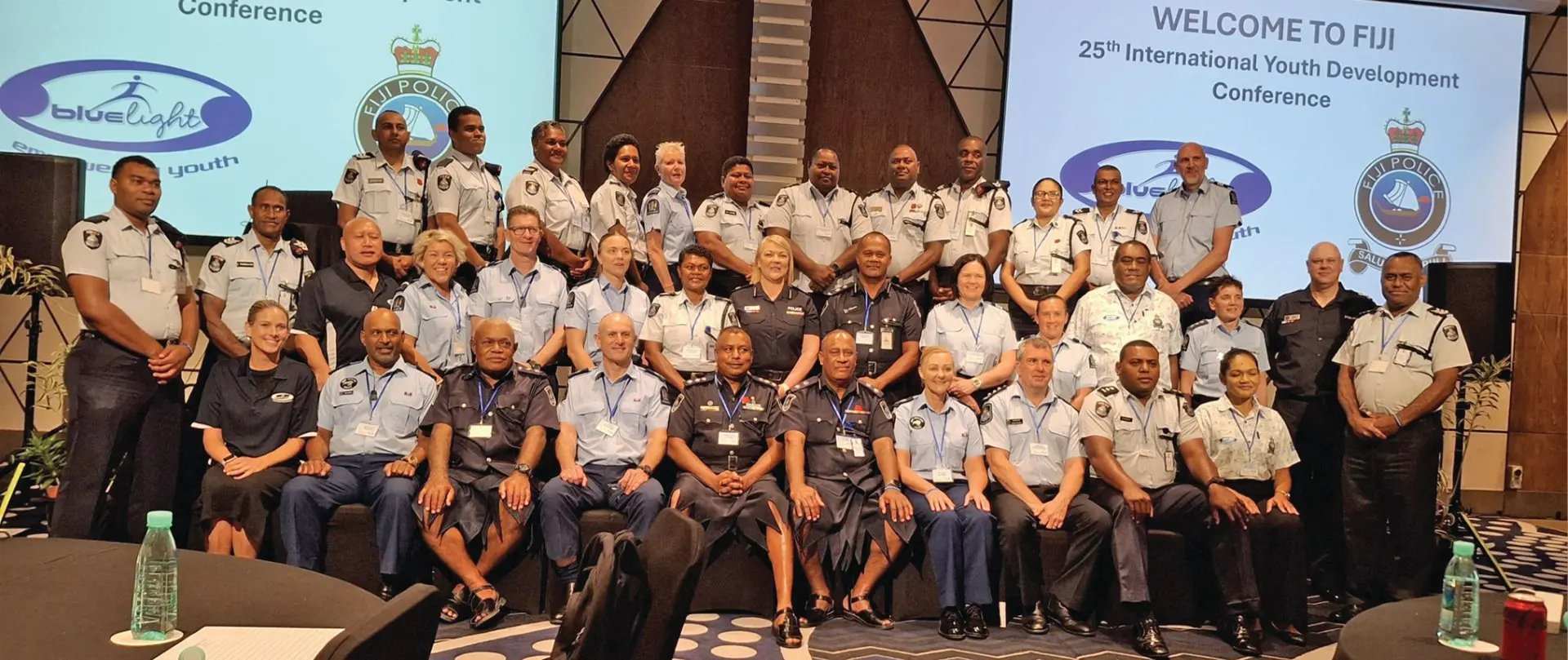  The Blue Light delegates from Fiji, Australia and New Zealand during the 25th International Blue Light Youth Development Conference at the Crowne Plaza Fiji Nadi Bay Resort and Spa in Nadi on October 22, 2025.  