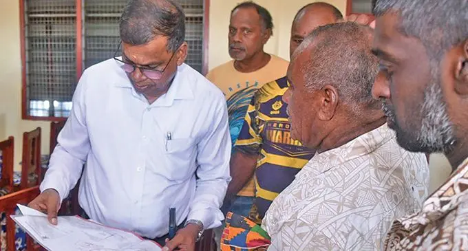 Minister for Finance Biman Prasasd during the budget consultation in Tavua. Photo: DEPTFO News