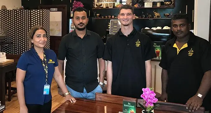 Bates Café director, Karishma Bates, (left) with staff. Photo: Waisea Nasokia