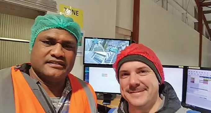 Matevata Waca of Navuatu Village, Sanima in Kadavu at his work place in New Zealand