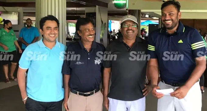 Team Property Destination Fiji (left to right) Vikrant Chandra, Pradeep Chandra, Rajen Sami and Mohammed Faiyaz at the Denarau Golf and Racquet Club on January 29, 2022. Photo: Waisea Nasokia