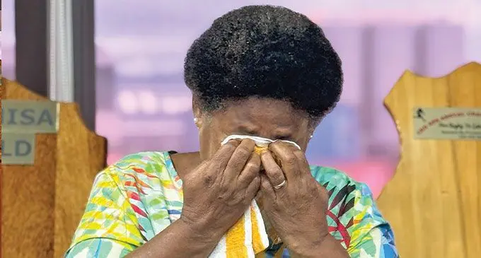 An emotional Ms Tarusala.