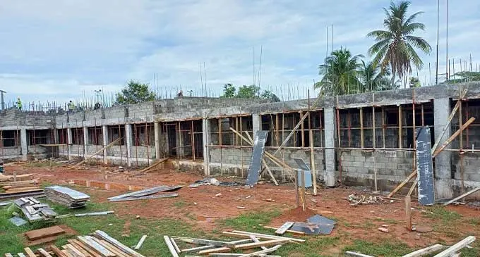 The current extension project of the Grand Eastern Hotel in Labasa on January 23, 2024. Photo: Shratika Naidu