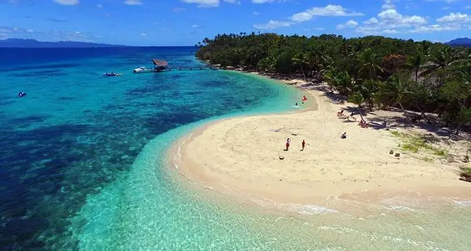 Kite flying is among a host of guest activities on the island resort of Leleuvia.