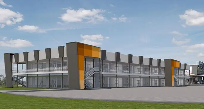 An Artist’s impression of how the Challenge Airport Plaza will look like. Photo: Charles Chambers