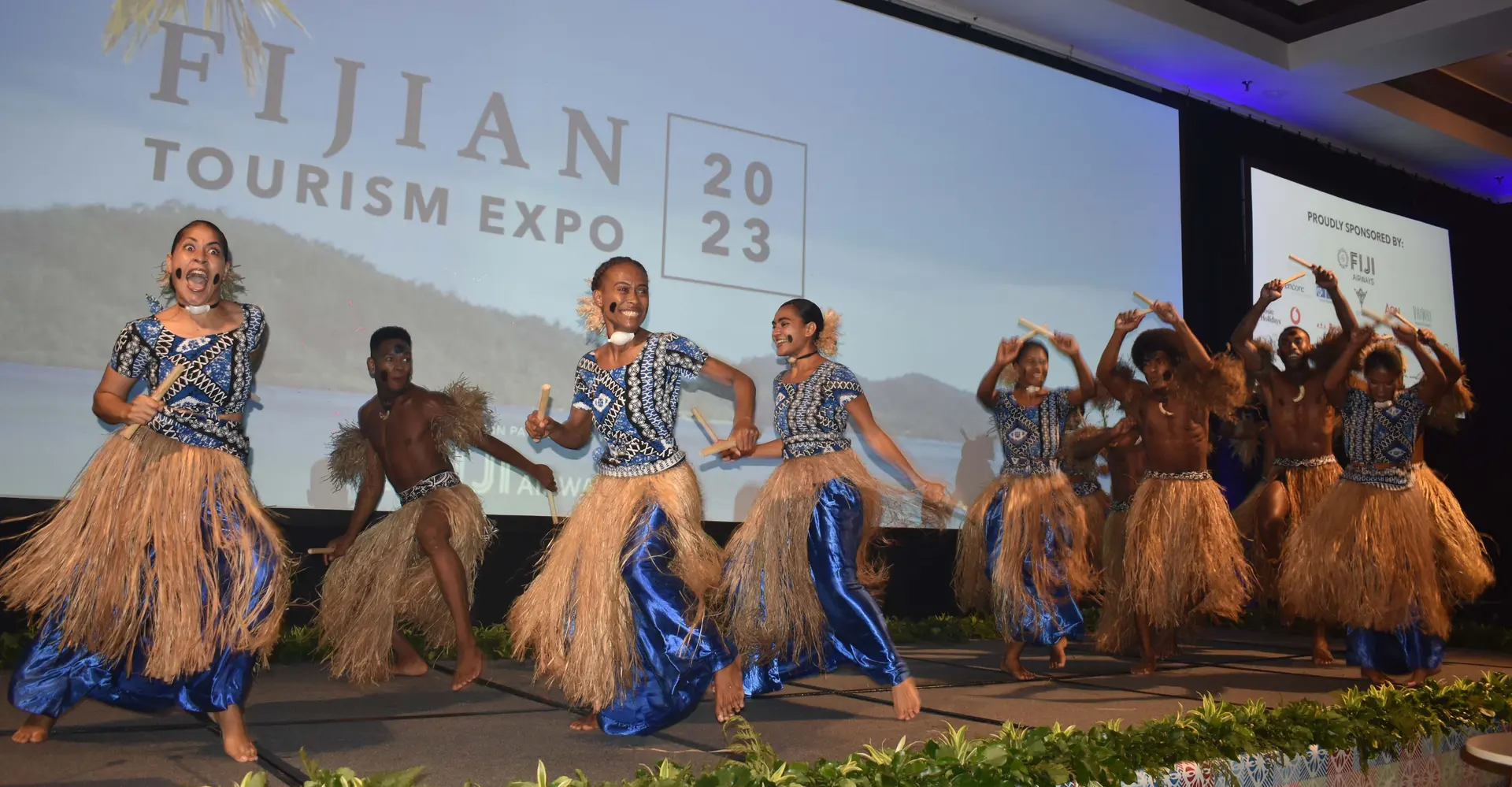 Members of Vou Dance Group perform a number at the opening of the Fiji Tourism Expo at the Sheraton Fiji Golf and Beach Resort on Denarau. Photo: Waisea Nasokia