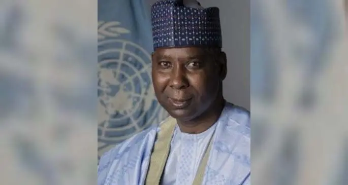 United Nations General Assembly President Dr Tijjani Muhammad-Bande.