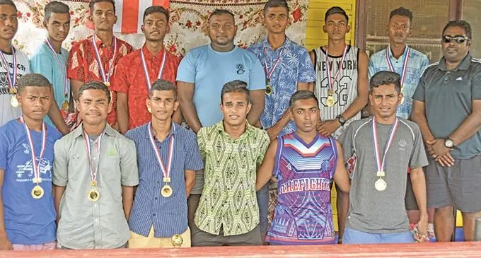 The Labasa Youth Under-16 football team after their presentation ceremony in Vunivau, Labasa on March 13, 2021. Photo: Sampras Anand