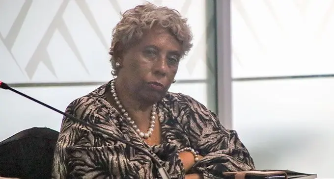 University of Fiji Vice-Chancellor Professor Shaista Shameem during the 2013 Constitution information session at Suvavou House, Suva on February 14, 2025. Photo: Jone Salusalu