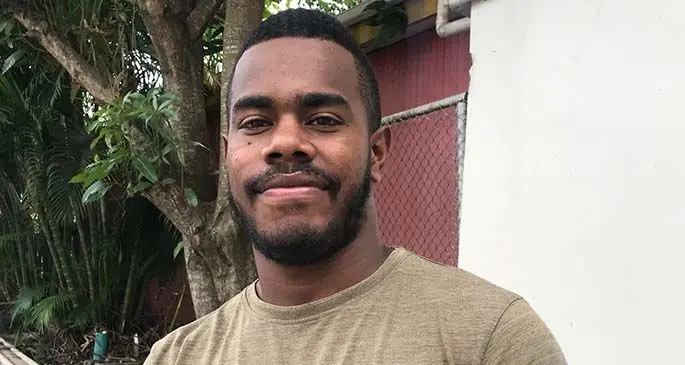 Osea Waqa in Nadi on June 8, 2020. The 20-year-old Fiji Airways Flying Fijians utility back has signed a contract with French Top 14 club Castres and is now waiting for the COVID-19 pandemic restrictions to be lifted so he could join his new club. Photo: Waisea Nasokia
