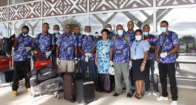 182 Fijians departed the Nadi International Airport for Australia to start work under the Pacific Labour Scheme. Photo: Australian High Commission Suva