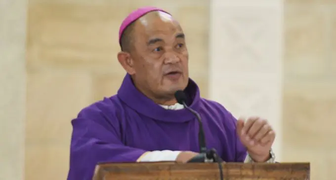 Catholic Church head Archbishop Peter Loy Chong during the mass on February 14, 2018.  Photo: Lusiana Tuimaisala