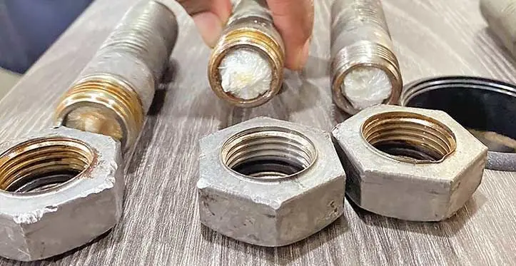 20 stainless steel bolts with a white substance which later tested positive for methamphetamine. Photo: Fiji Police