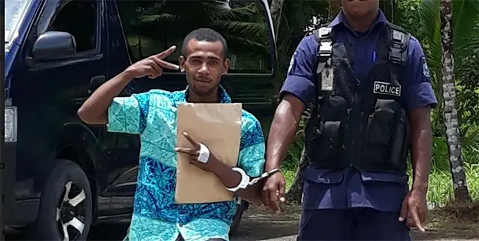 Murder suspect Fabiano Dakai outside Navua Magistrate Court. Photo: Wati Talebula