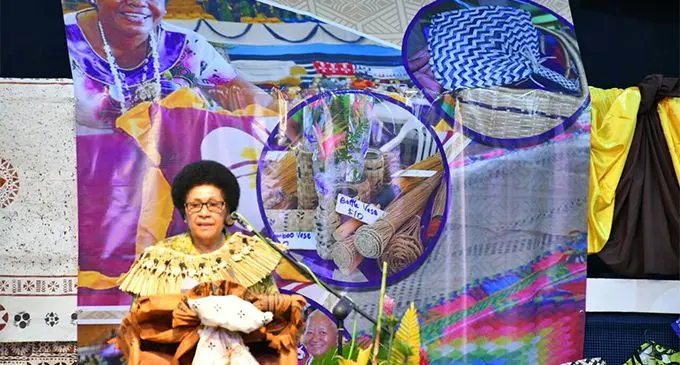 Speaker of Parliament Dr Jiko Luveni delilvered her keynote address while launching the 2018 National Women's Expo at FMF Gymnasium in Suva, on June 21, 2018. Photo: Ashna Kumar