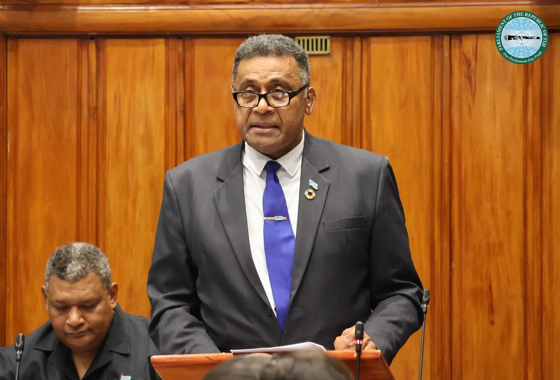 Minister for Finance Commerce and Business Development Esrom Immanuel