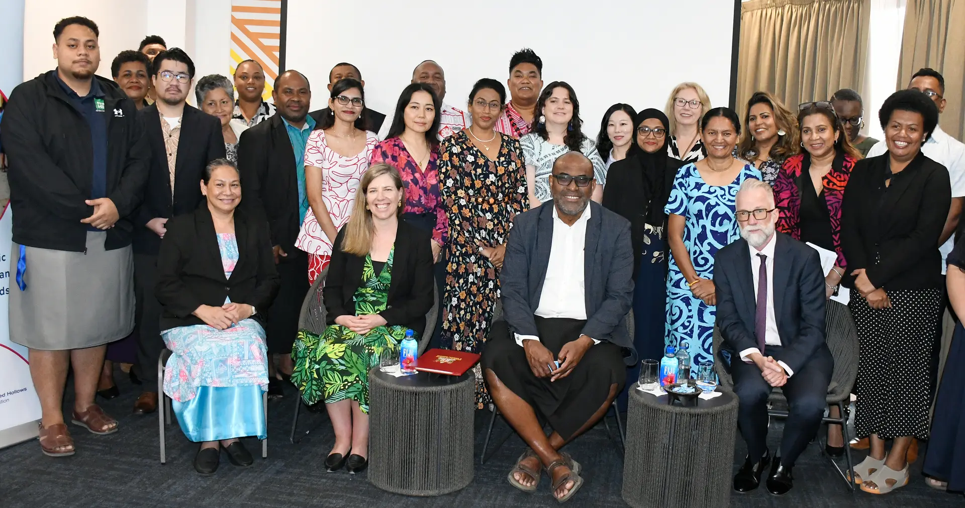 Minister for Health Dr Ratu Atonio Lalabalavu with ATscale Chief Executive Officer Pascal Bijleveld and guests during the launch of the Access to Assistive Technology and Related Rehabilitation Services for School-Aged Children in Fiji programme in Suva on September 16, 2026.