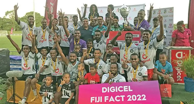 The Rams Cleaning Services/All Freight Logistics Suva have retained the Digicel Fiji FACT title after beating 4R Electrical Labasa 2-0 in the Cup final at Lawaqa Park, Sigatoka