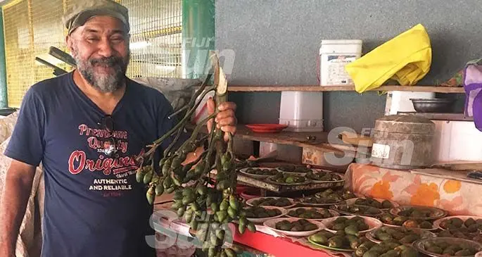 Joseva Lomalagi shows the bêtel nut he sells at the Suva Municipal Market. Photo: Susana Tuilau