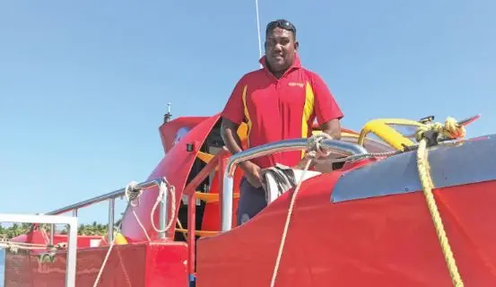 Inoke Tabua on the Excitor Fiji at Port Denarau in Nadi. Photo: Arieta Vakasukawaqa