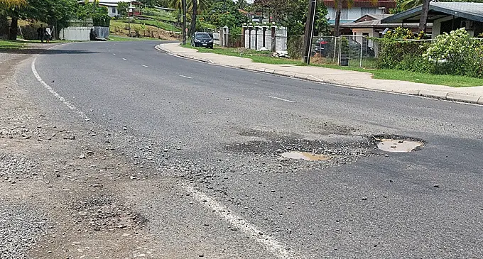 A pothole along Sukanaivalu Rd in Lautoka. Photo: Salote Qalubau