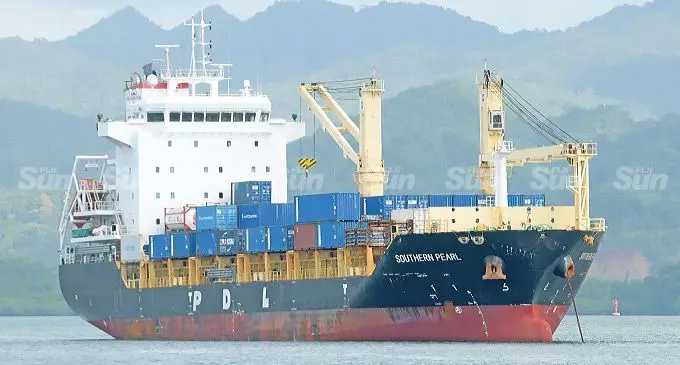 Cargo vessel Southern Pearl anchored at the Suva Harbour. Photo: Ronald Kumar.