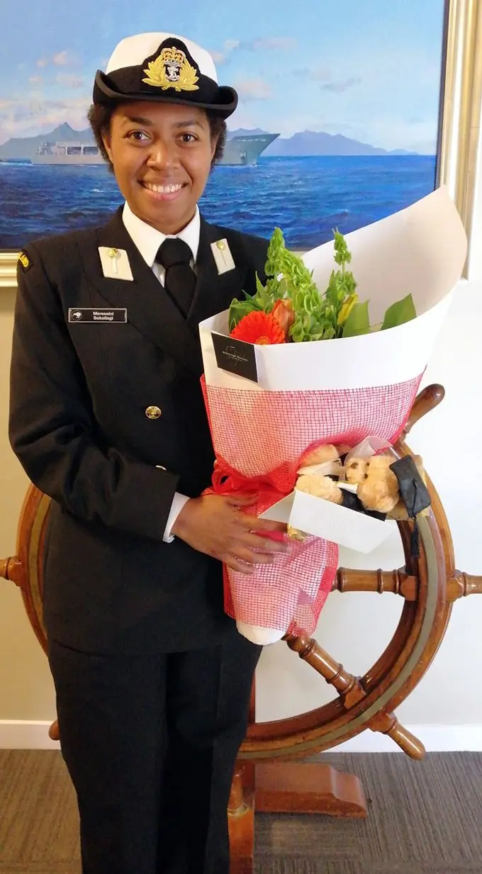 Republic of the Fiji Military Forces Naval Division midshipwoman Mereseini Sokoilagi.