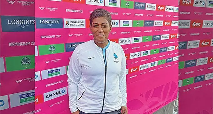 2022 Commonwealth Games bronze medallist, Naibili Vatunisolo, in Birmingham, England on August 5, 2022. Photo: Team Fiji/FASANOC 