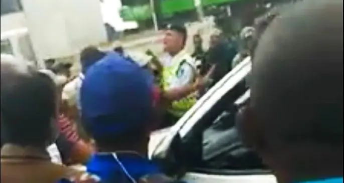 Screenshot taken from an online video of the claimed assault. Photo:Facebook
