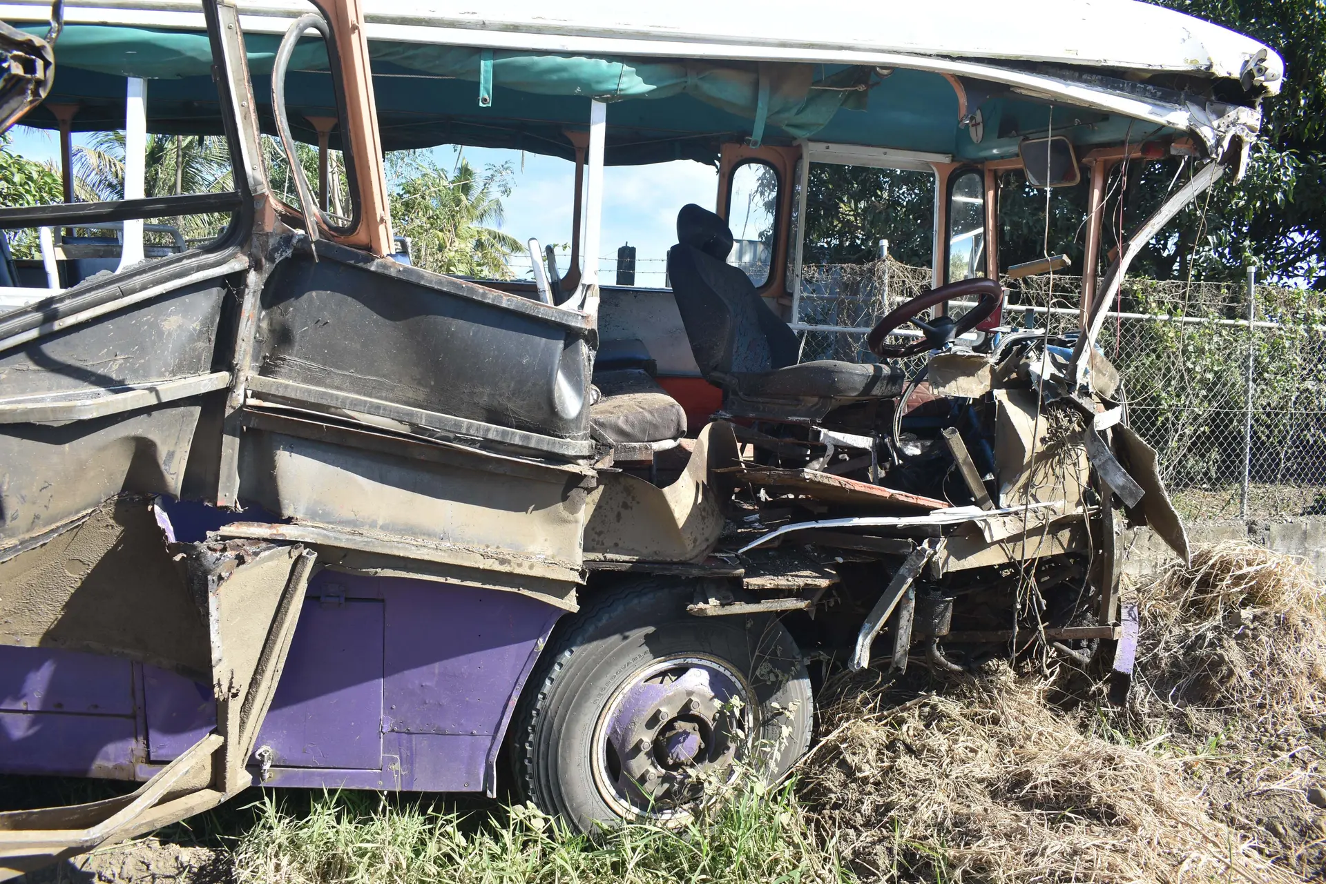 Shahabud Dean Transport bus collided with West Bus Transport in Nadi on October 2, 2019. Photo: Mereleki Nai