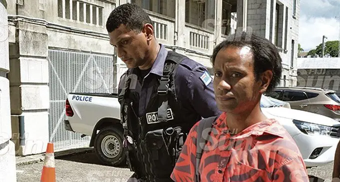 Simione Tugi outside the Court House in Suva. Photo: Ronald Kumar
