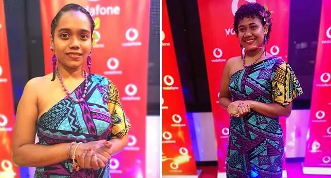 From left: Stop n Shop supermarket, Nancy Sharma and Ms Tara’s Supermarket, Tokasa Kunadua Photo: Vodafone Tebara Festival