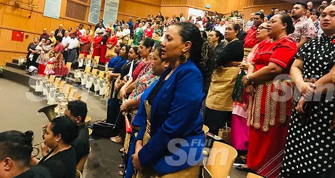 The extended Blake family reunion church service at the University of South Pacific. Photo: Shreeya Verma