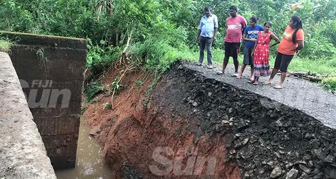 In Vunicuicui, the bridge was washed away by the strong cur­rents. Photo: Laisa Lui