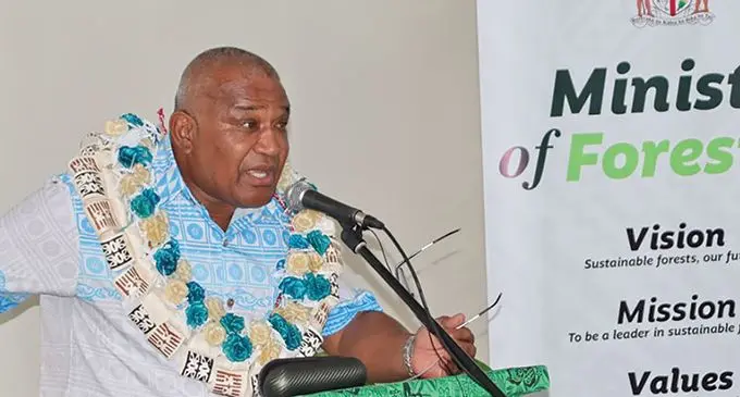 Minister for Forestry, Kalaveti Ravu at the Forest Harvesting Supervisor Training in Labasa, on October 20, 2023.  Photo: Sampras Anand