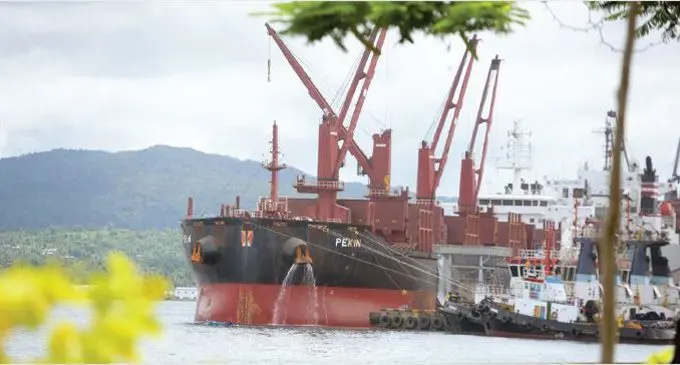 Clinker vessel Pekin berth at Kings Wharf on March 1, 2023. Photo: Ronald Kumar