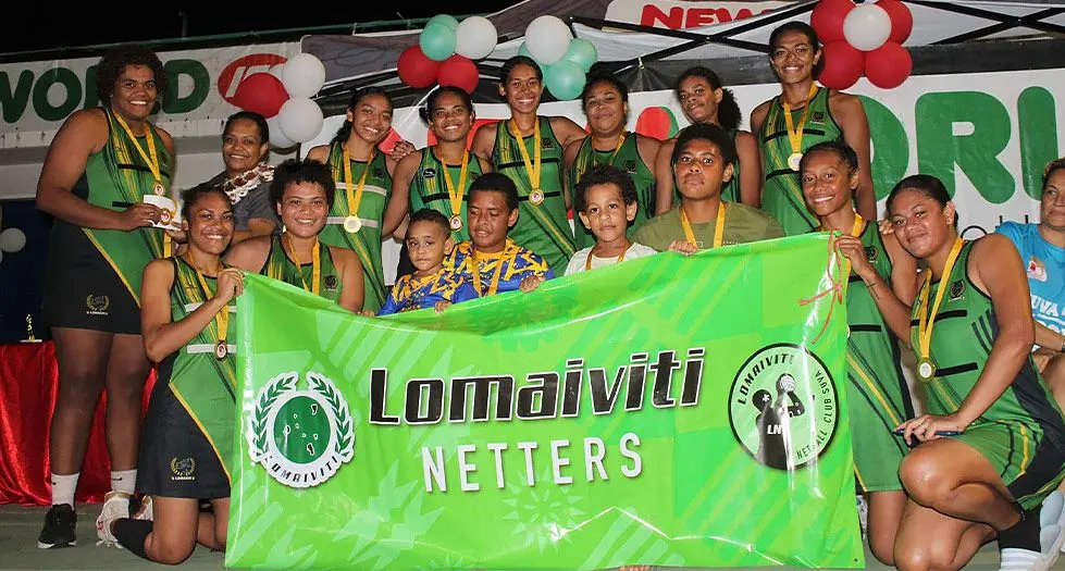 Lomaiviti netters during the NewWorld IGA Suva Netball knockout competition. Photo: Supplied 