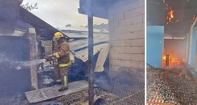 Lomaivuna High School caught fire on October 6, 2024.