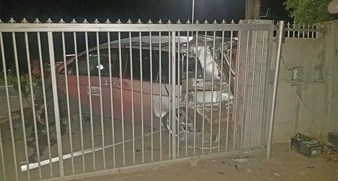 Before the Police towed the vehicle away. Photo: Mereleki Nai