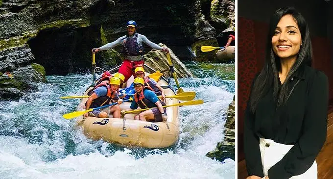 APCO Coatings regional marketing manager, Amrita Sridhar(R) and Navua River Safari.