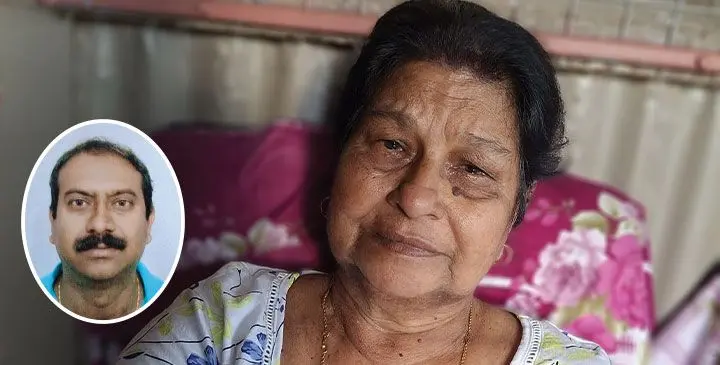 Grieving mother Vimla Wati at her residence in Lautoka on April 11, 2025, (Inset), is her son the late Sudha Karan. Photo: Mereleki Nai