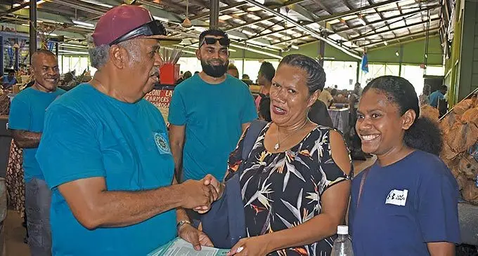 Unity Fiji party leader Savenaca Narube at the Nadi Market on November 12, 2022. Photo: Waisea Nasokia