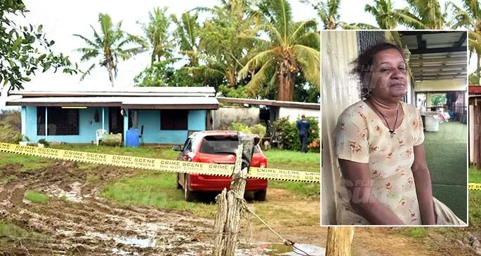 The Police forensic team carry out their investigation at the residence of Kishi Lata and Ram Chandra at Cuvu Top, Sigatoka on March 23, 2020. Inset: Kishi Lata. Photo: Waisea Nasokia
