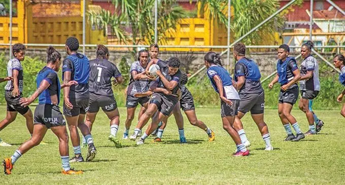 Fijiana 15s squad members during training at the Fiji Football Academy grounds, in Vatuwaqa, Suva, on January 6, 2020.  Photo: Leon Lord