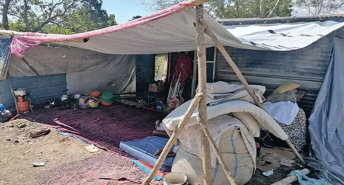 Families makeshift home in Saru Lautoka. Photos: Mereleki Nai